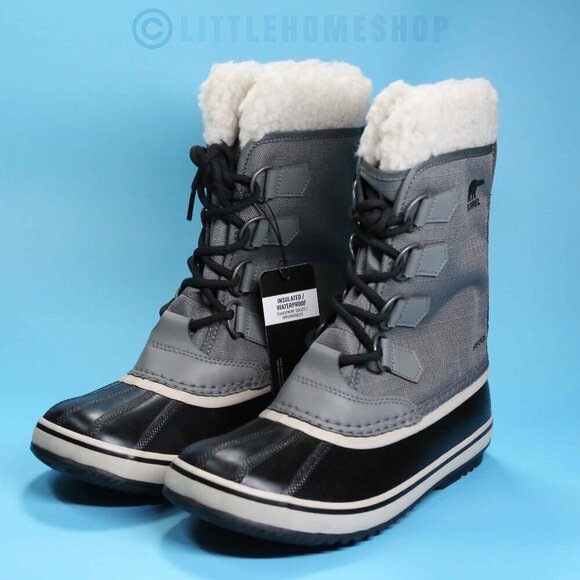 NWT Sorel Winter Carnival Waterproof Boot in Quarry, Black, Size 7 - Picture 1 of 8